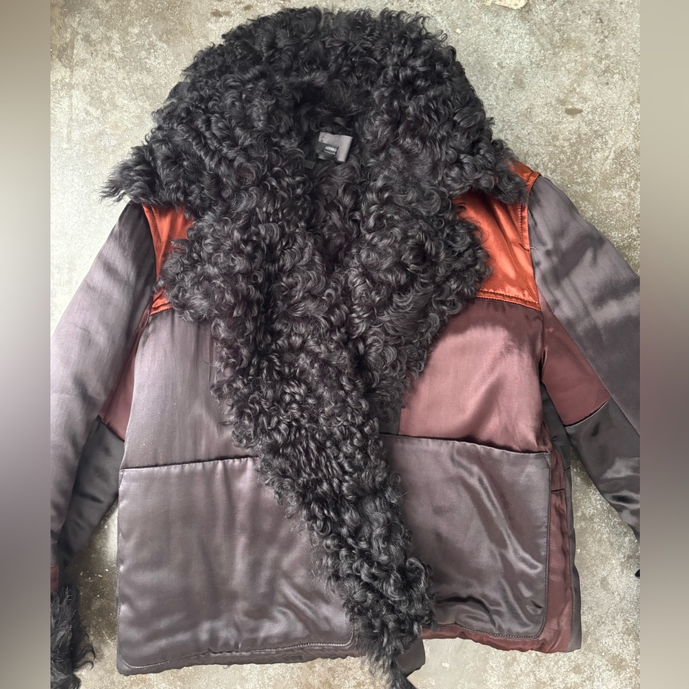 Haider Ackermann Black and Brown Teddy Jacket